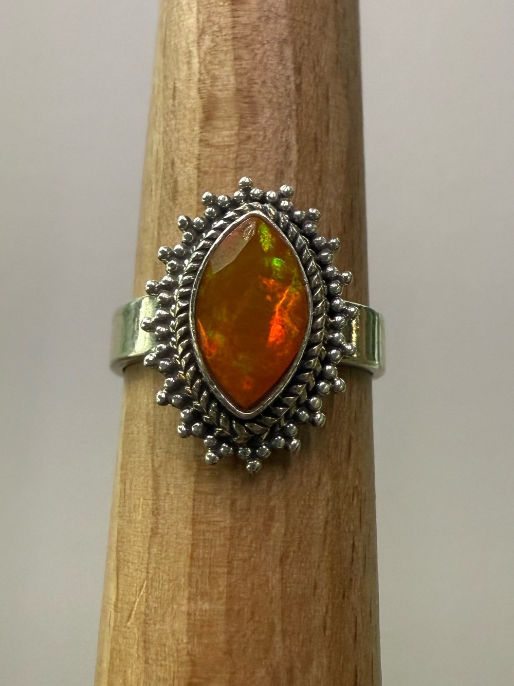 925 Vintage Opal Marquise Ring